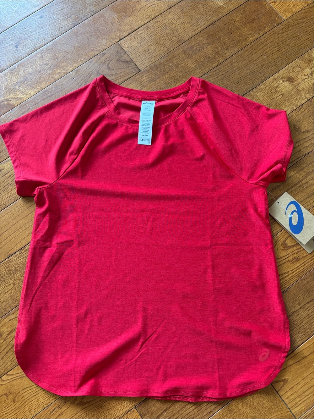 ASICS Bright Red Short-Sleeve Athletic Tee